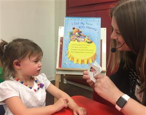 Speech Language Pathologist testing a student 